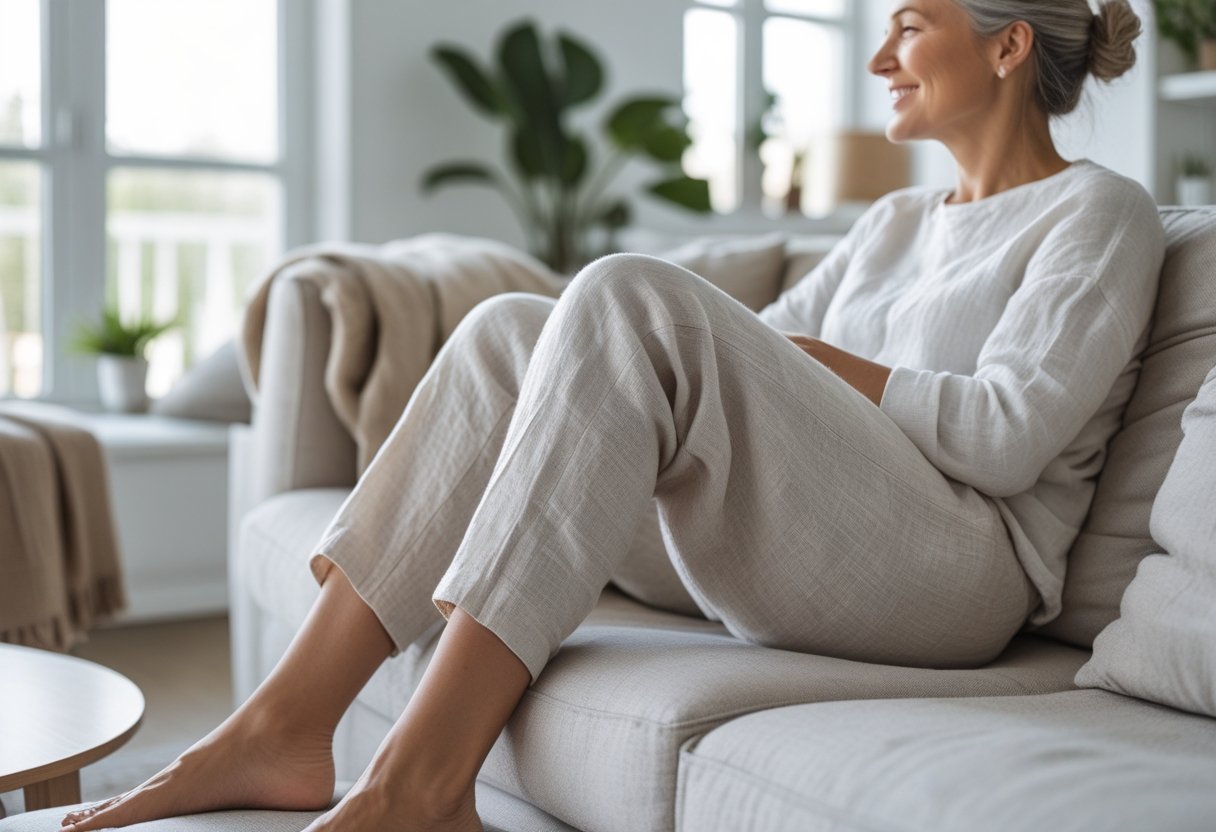 Find de mest komfortable hørbukser som kan bruges til en komfortabel hjemmedragt